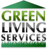 Green living services logo on the display of the website